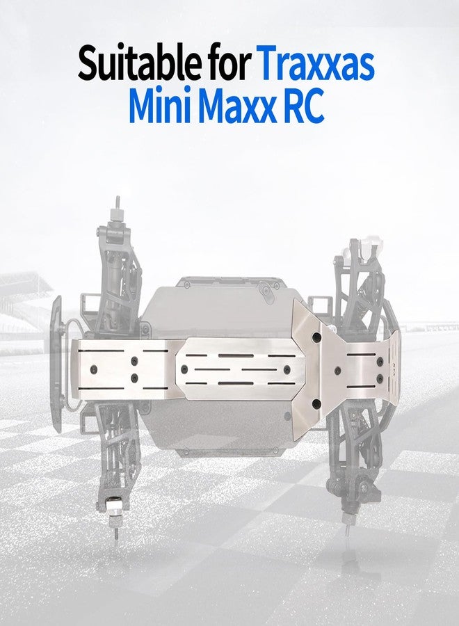 XinGeeek Stainless Steel Chassis Armor Set Front & Rear Skid Plate Guard for Traxxas Mini Maxx RC Upgrade Parts - Image 2