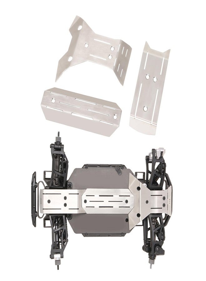 XinGeeek Stainless Steel Chassis Armor Set Front & Rear Skid Plate Guard for Traxxas Mini Maxx RC Upgrade Parts - Image 1