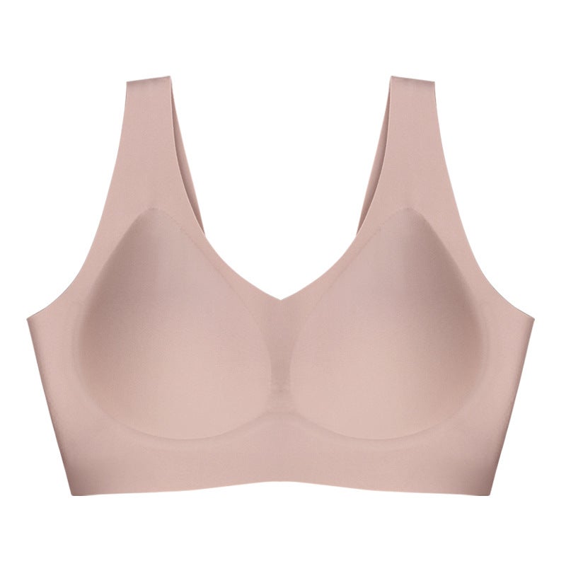 Seamless Jelly Strap Padded Bra Comfortable Adjustment Vest for Women Fragrant lotus root starch 