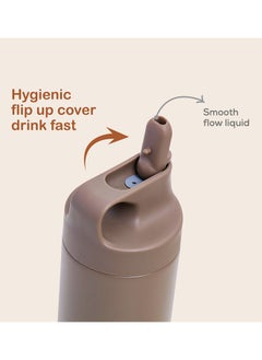 HYDROBREW Double Wall Insulated Sports Water Bottle 550Ml - Khaki  - Image 4