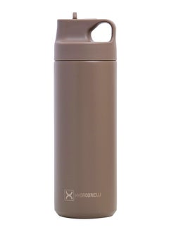 HYDROBREW Double Wall Insulated Sports Water Bottle 550Ml - Khaki  - Image 1