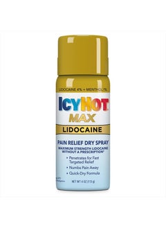 Icy Hot Max Strength Pain Relief Spray with Lidocaine Plus Menthol, 4 Ounces  - Image 1