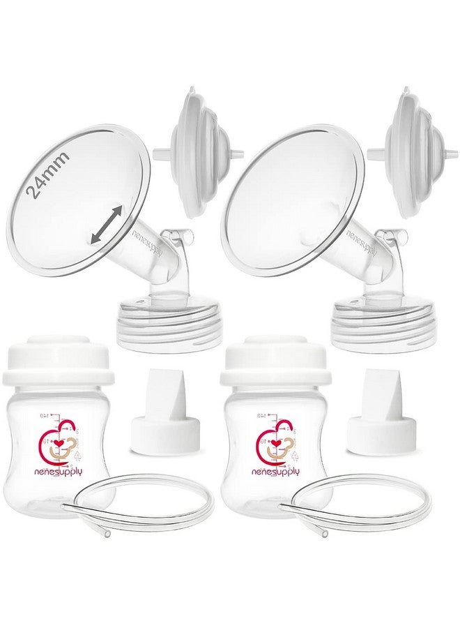 نينس سابلاي قطع غيار مضخة Nenesupply متوافقة مع مضخة الثدي Spectra S2 S1 9 Plus لاستبدال قطع غيار مضخة Spectra S2 الملحقات شفة 24 مم صمام منقار البط الأنابيب الزجاجات واقي التدفق العكسي - Image 1