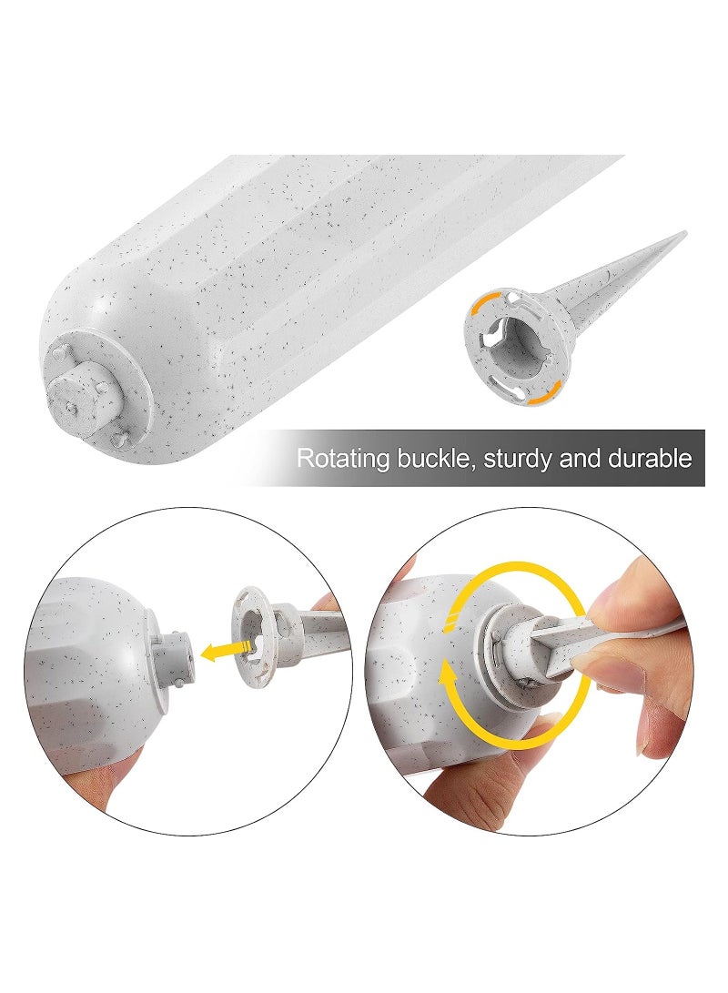 KASTWAVE Plastic Cemetery Cone Vases with Spikes Memorial Flower Vase Flower Holder for Cemetery Memorial Cemetery Decorations 8 Pack (Gray and Green) - Image 5