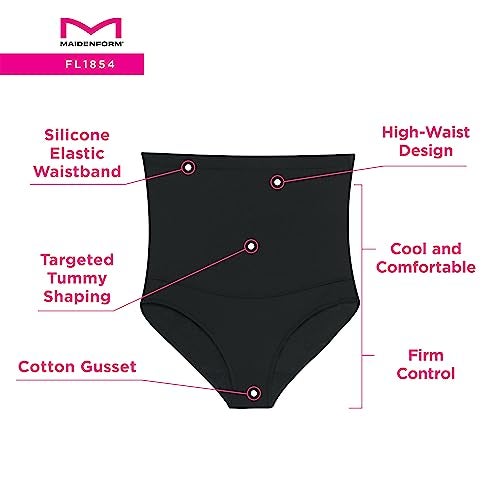 Maidenform Women’s Firm Control High Waist Shapewear Fajas Brief FL1854y, Latte Lift, X-large - Image 5