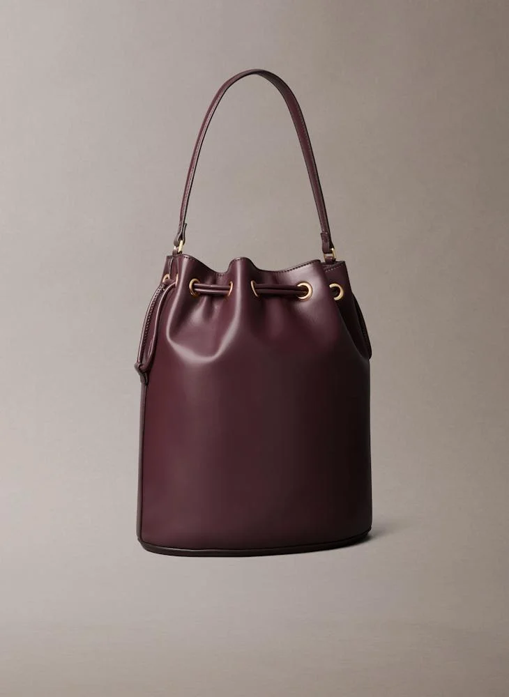 CALVIN KLEIN Logo Raised Large Bucket Bag