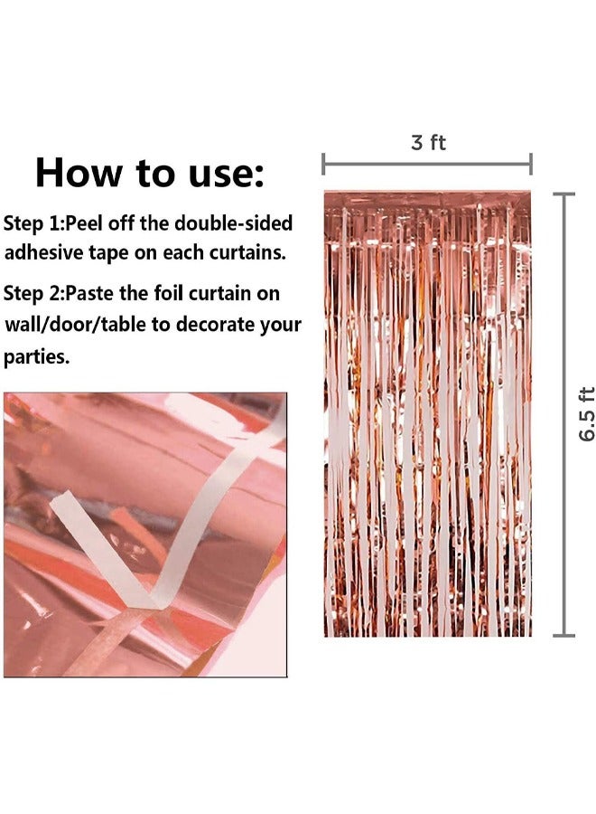 زيمي مجموعة بالونات تزيين حفلات عيد الميلاد باللون الذهبي الشمبانيا مع لافتة عيد ميلاد سعيد، بالون فويل، ستارة مهدبة وشريط - Image 3