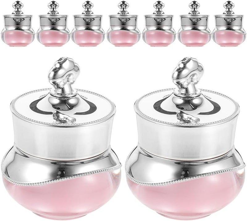 9pcs 5g Refillable Acrylic Cosmetic Jars with Lids for Moisturizer and Eye Cream Travel Storage - Image 1
