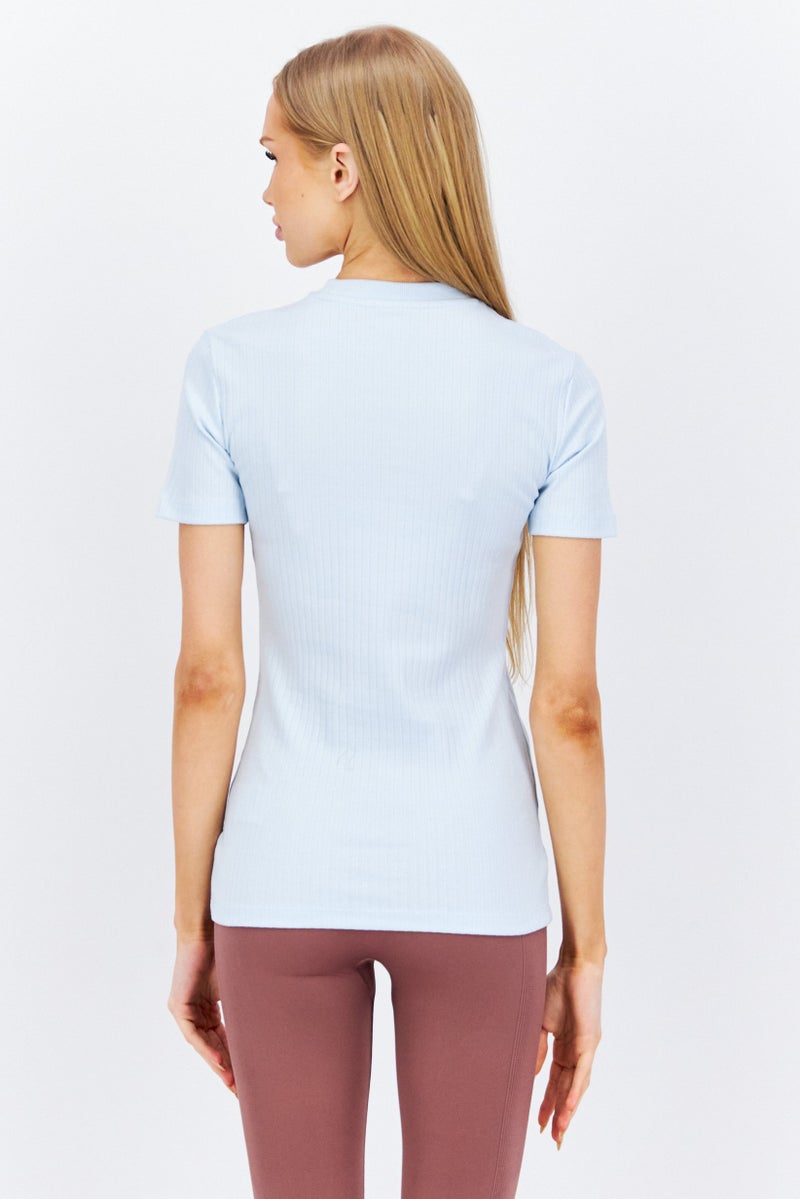 PUMA Women Slim Fit Short Sleeve Outdoor T-Shirt, Blue - Image 4