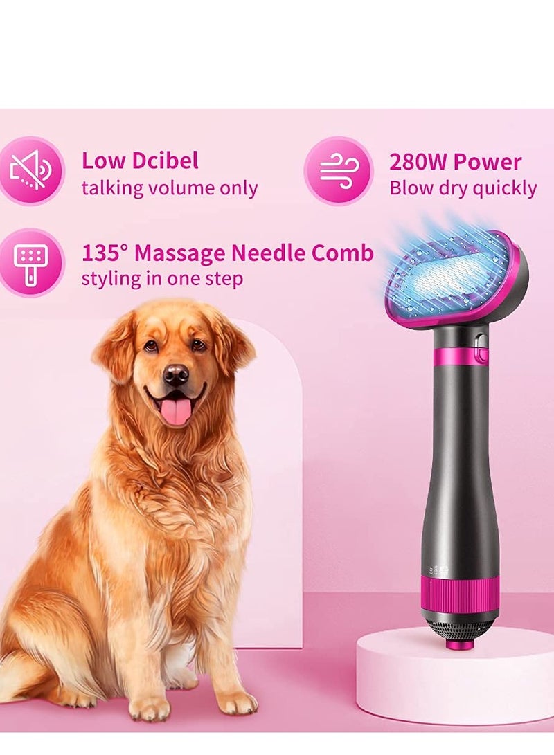 2-in-1 Pet Hair Dryer Brush for Small and Medium Dogs and Cats - Professional Silent Dryer with 2 Heat Settings and 3 Adjustable Airflow Levels. Perfect for Home Grooming! - Image 3