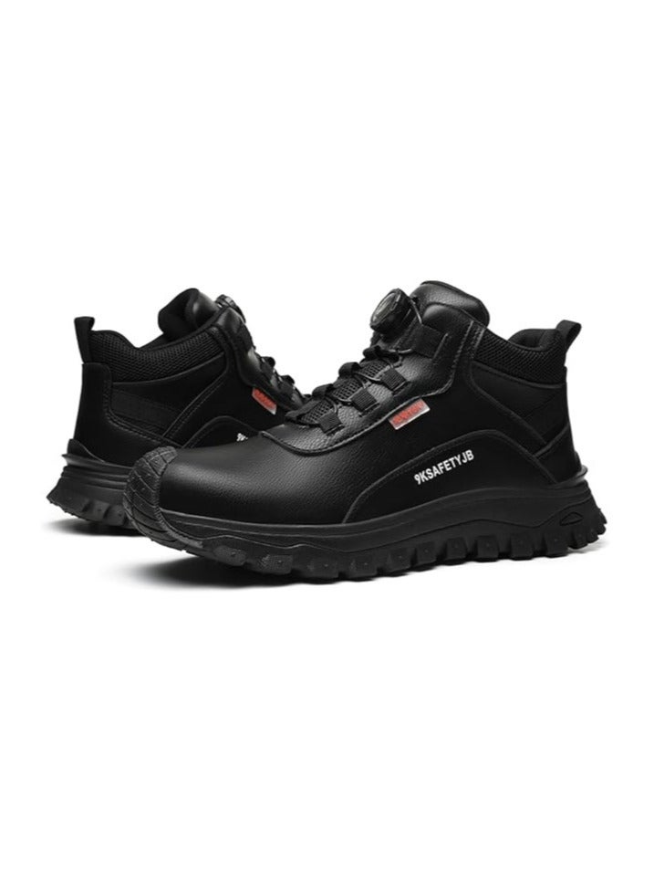 Verci Men's Industrial Safety Boots Waterproof Anti-Slip Insulated Anti Smashing Puncture Resistant Work Shoes Sports Style Casual Solid Low Top with Round Toe Steel Guard Fabric Lined PU Upper and Sole All Season(45 EUR)  - Image 1