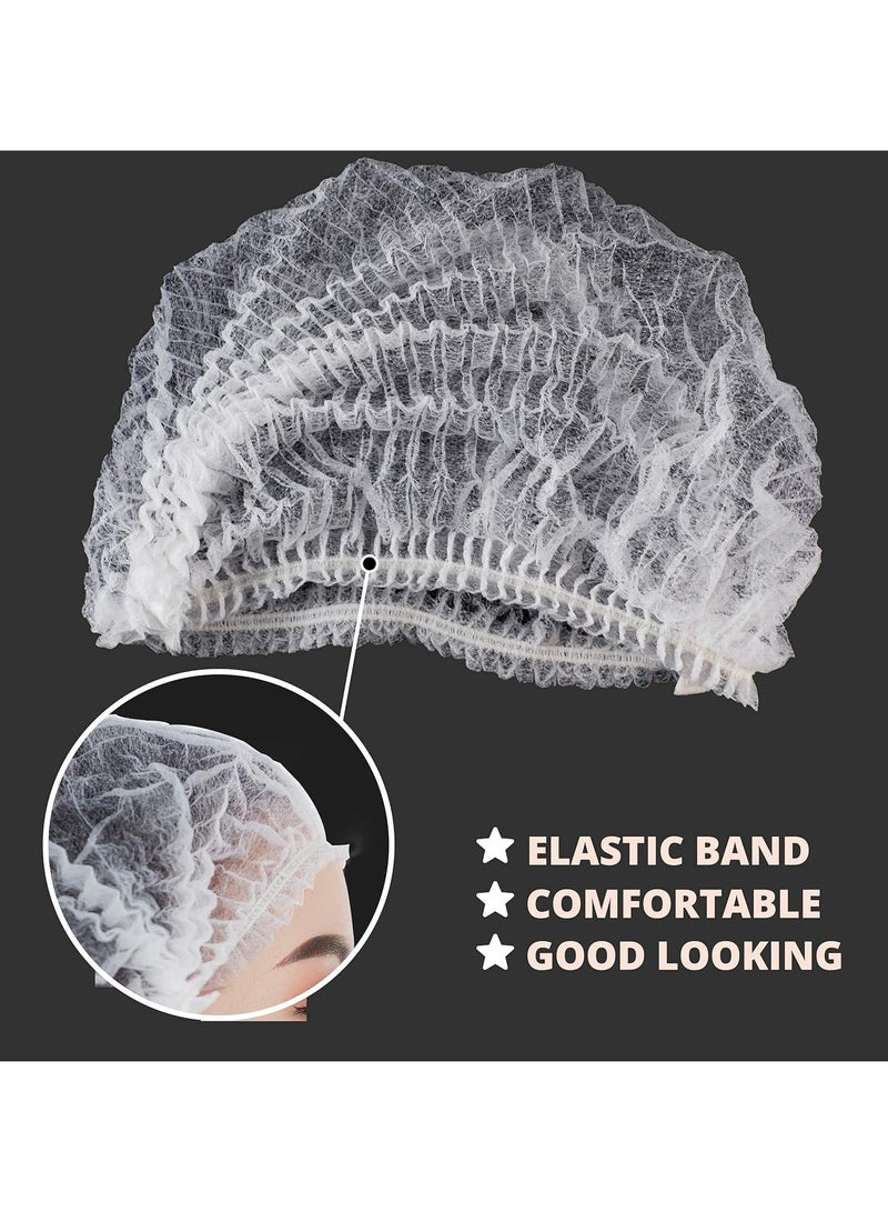 Generic 2000-Pieces/ 20-Packs [100/Pack] 18 Inch White Hair Net - Disposable Bouffant Cap, Latex Free Head Cover for Medical, Food Service, Cooking, Kitchen, Tattoo, Tanning, and Salon Hairnet (BM-05) - Image 3