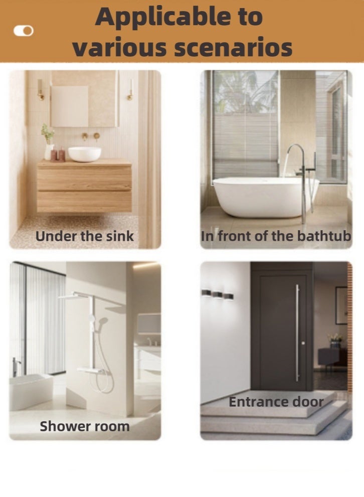 لولكس سجادة حمام وافل من لولاكس، فائقة الامتصاص وغير قابلة للانزلاق، مناسبة للحمامات والمغاسل، هيكل متعدد الطبقات، قاعدة لاصقة بالذوبان الساخن، فائقة النعومة، 16.93 × 24.02 سم، قابلة للغسل في الغسالة (رمادي) - Image 3