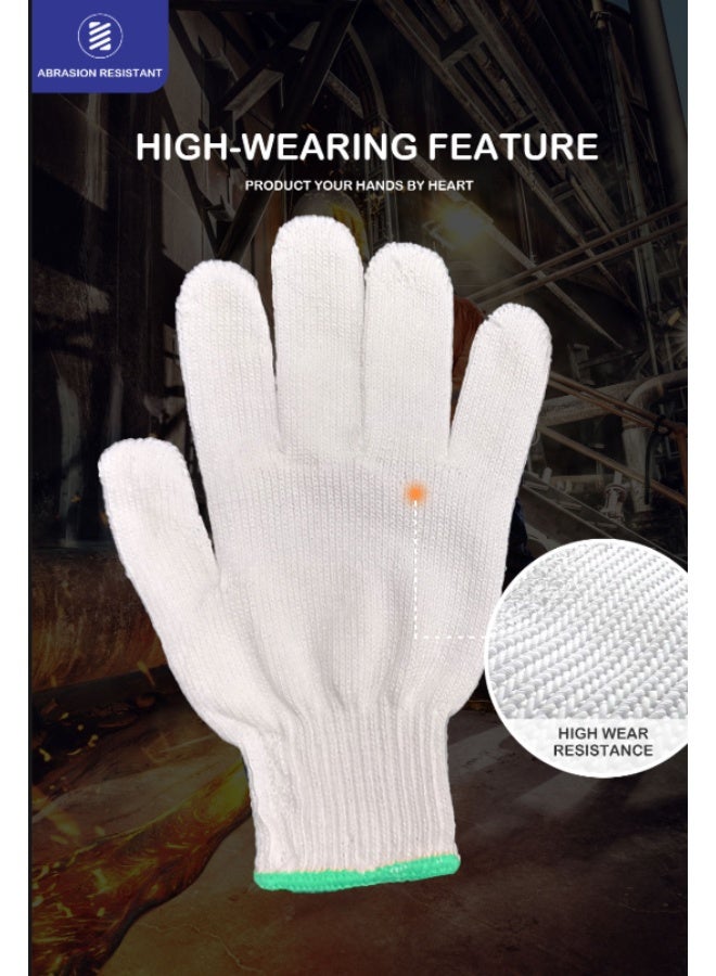Winco 10 Pairs Naturle white cotton gloves - Image 3