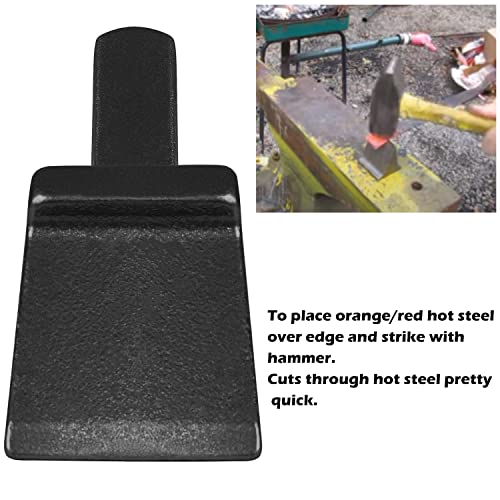 Sunluway Blacksmith Anvil Hardy Cutter Tool 3/4 inch Shaft Hot Cut Tool Blacksmith Anvil Forge Tool Shank Cutter (Black) - Image 4
