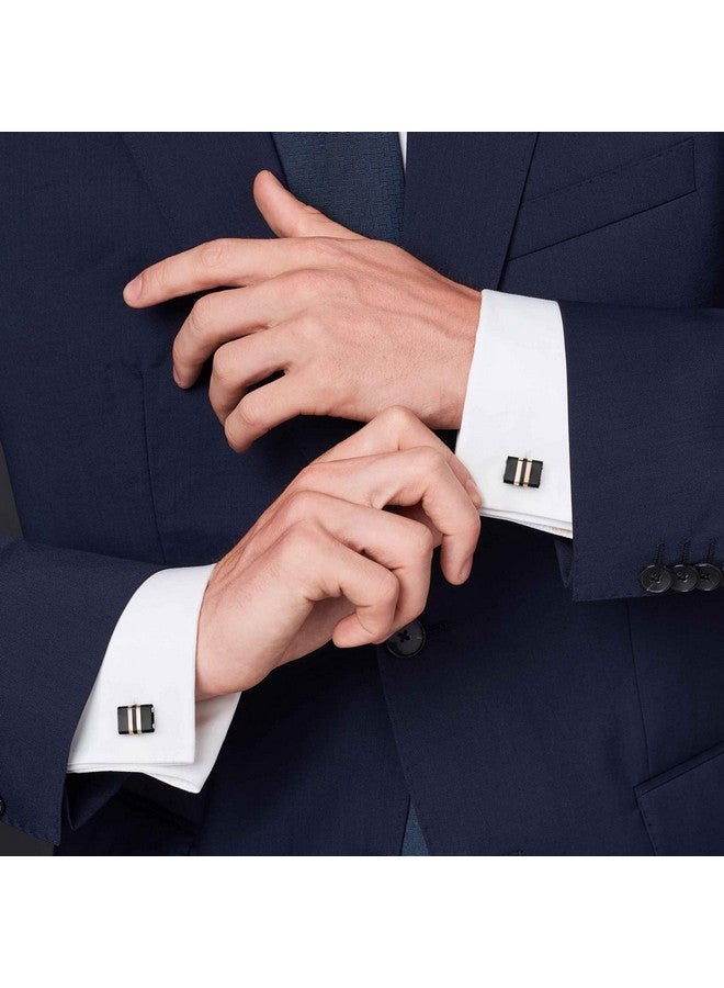 HAWSON Cufflinks For Men Handcrafted Carbon Fiber Cuff Links For Wedding Business And Daily Wear - Image 2