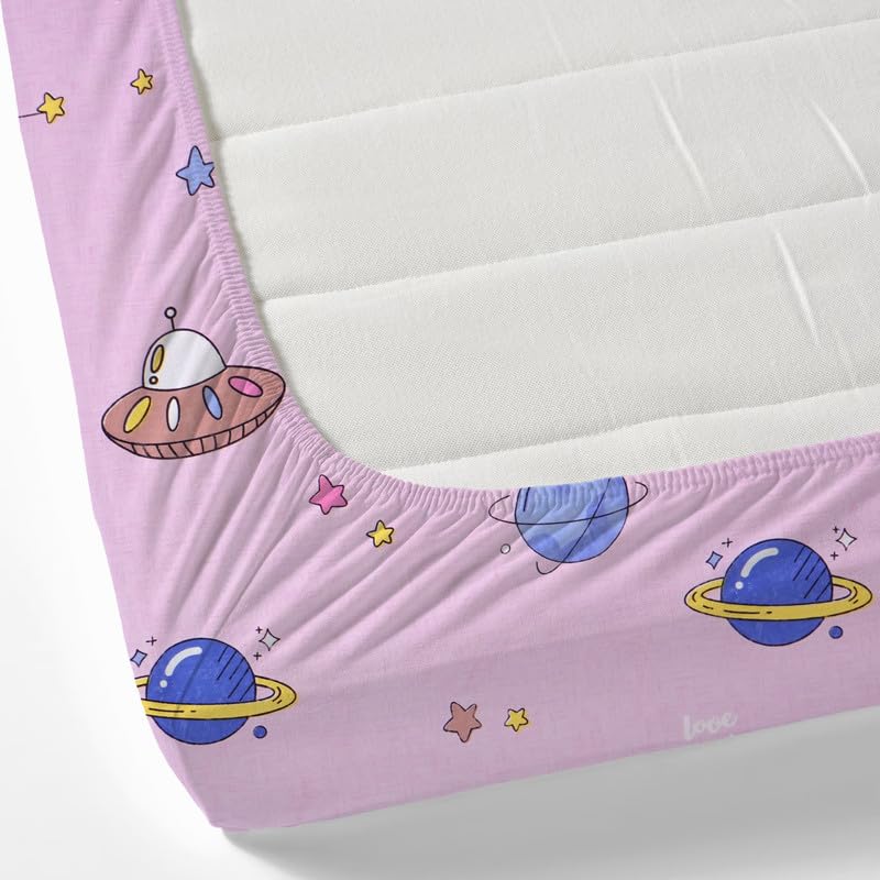 innovative edge Heavy Duty Waterproof King Mattress Protector - Washable & Breathable Bed Shield - Protection from Spills & Stains - Secure Fit Mattress Topper Cover - Pink Rocket - Image 2