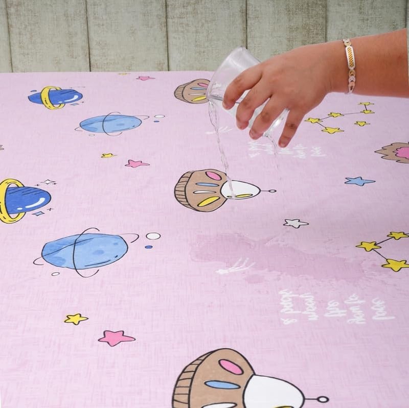 innovative edge Heavy Duty Waterproof King Mattress Protector - Washable & Breathable Bed Shield - Protection from Spills & Stains - Secure Fit Mattress Topper Cover - Pink Rocket - Image 3