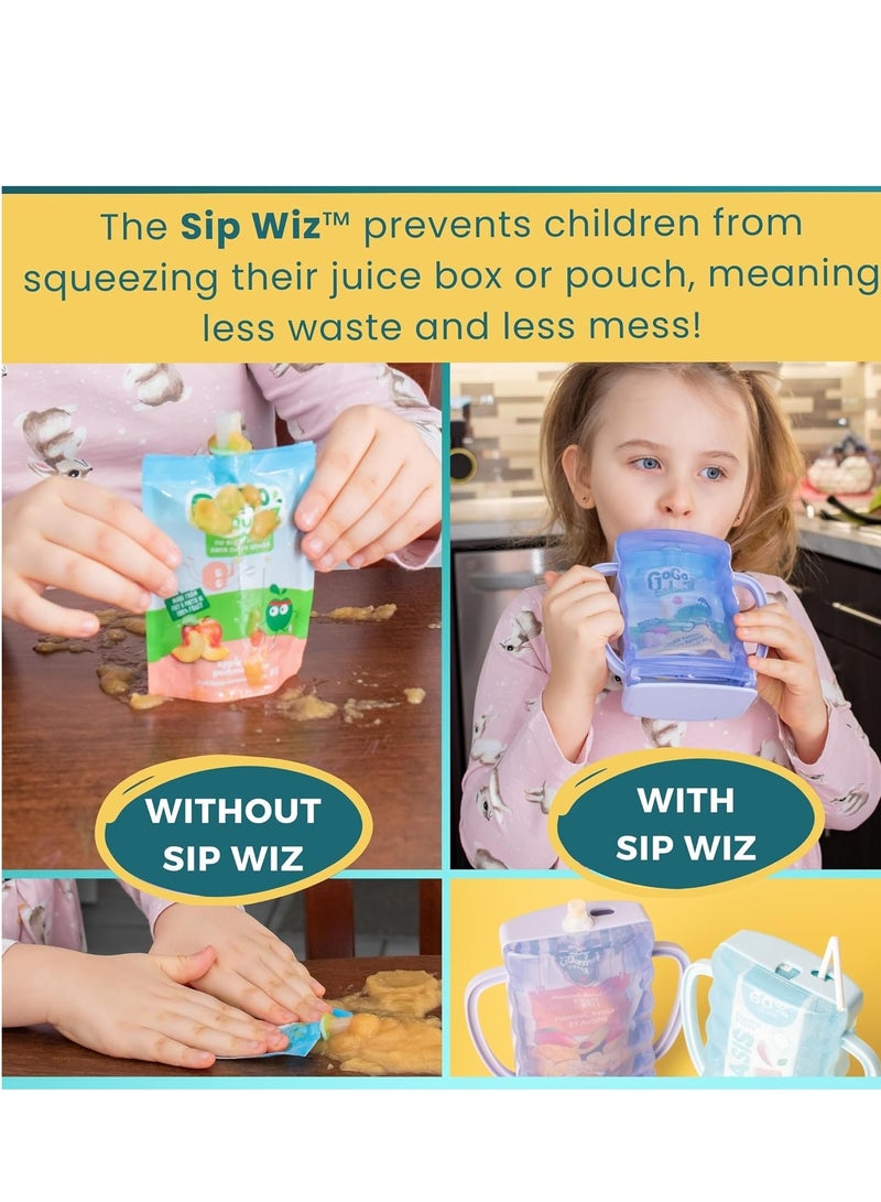 عام SIP Wiz - حامل حقيبة الطفل لا يوجد أكياس طعام حقيبة وذات صندوق عصير - مضاد للنسج الزبادي. - Image 2