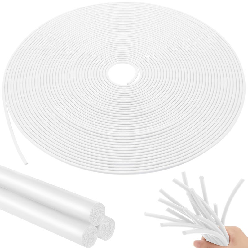 Frienda Backer Rod Foam Rubber Caulk Saver Concrete Expansion Joint Filler Weather Strip Seal for Gaps and Joints White18 Inch X 100 ft - Image 2