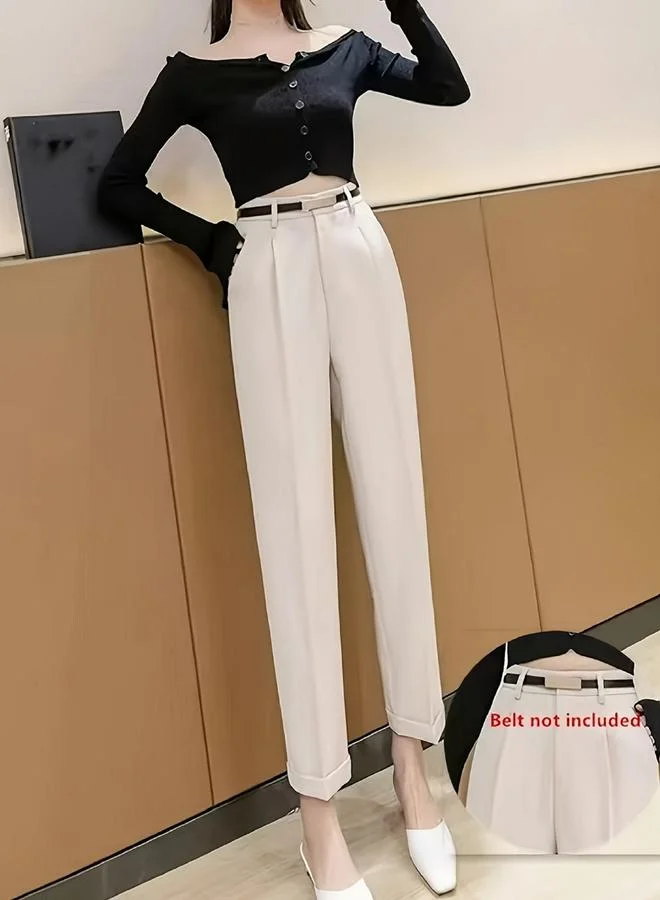 Take Two Solid Pocket Detail Straight Leg Pants