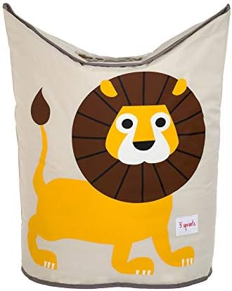 3 Sprouts Baby Laundry Basket | Toy Basket | Laundry Hamper | Storage Basket For Nursery Clothes, Lion - Image 1