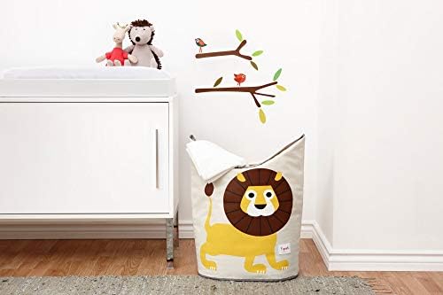 3 Sprouts Baby Laundry Basket | Toy Basket | Laundry Hamper | Storage Basket For Nursery Clothes, Lion - Image 5