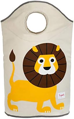 3 Sprouts Baby Laundry Basket | Toy Basket | Laundry Hamper | Storage Basket For Nursery Clothes, Lion - Image 2