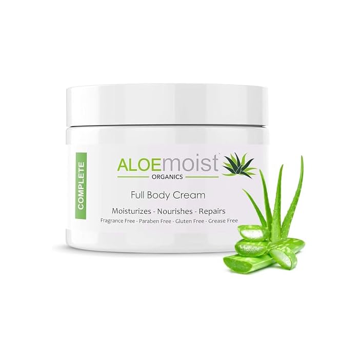 Organic Aloe Vera Face Cream & Body Moisturizing Cream, Natural Aloe Vera Lotion with Vitamin E Oil, Vitamin C, Retinol Cream, Shea Butter, Anti Aging Face Moisturizer for Women Dry Skin (8 oz - 2pk)