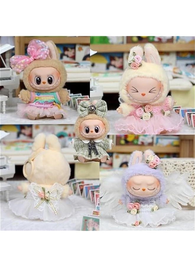 Arabest Luxurious Chic Apparel Set for 17cm Labubu Dolls, Premium Fashion Accessories, High-End Doll Outfit (Style I)  - Image 4