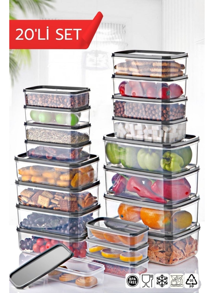 Nandy Home 20 Piece Set Embox Rectangular Food Storage Container  - Image 1