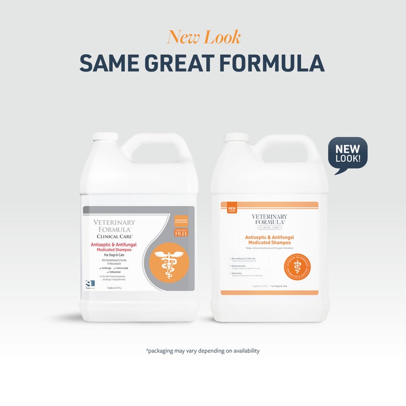 Veterinary Formula شامبو طبي مضاد للبكتيريا والفطريات للكلاب والقطط من فيتيريناري فورمولا، 128 أونصة سائلة - يساعد في تخفيف الجلد المتقشر، الدهني، الأحمر - خالي من البارابين، الأصباغ، والصابون (1 عبوة) - Image 3