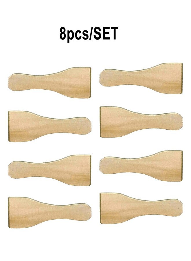Kosmosta Wooden Raclette Spatula Wood Kitchen Utensils for Non-stick Pans, Cheese Grills, Gourmet Boards, Frying Pans, Fondue, 8 pcs/set - Image 3