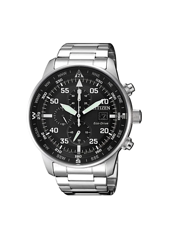 سيتيزن Men's Stainless Steel Strap Eco-Drive Standard Watch CA0690-88E - 44 mm