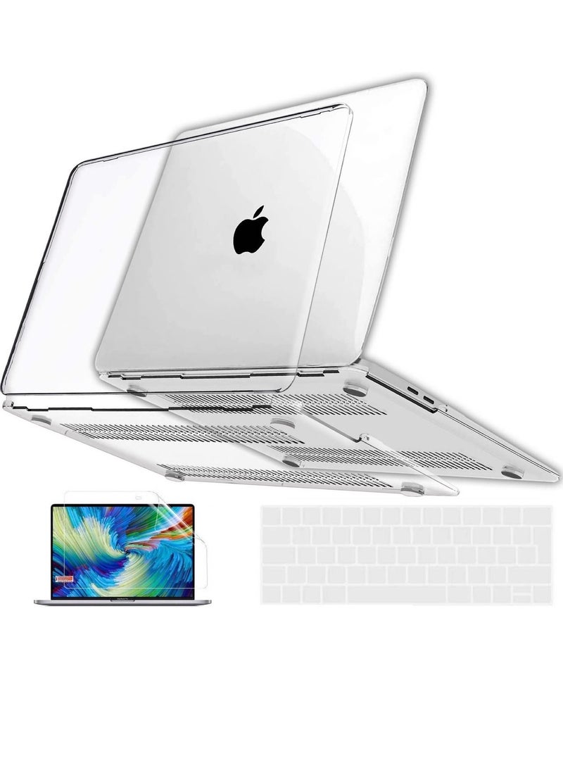 RKINC Transparent Case Compatible with MacBook Air 13 Inch (2020, 2019 & 2018 Release) A2337 M1 A2179 A1932 Protective Snap On Hard Shell Cover for New MacBook Air 13 Retina Display Touch ID