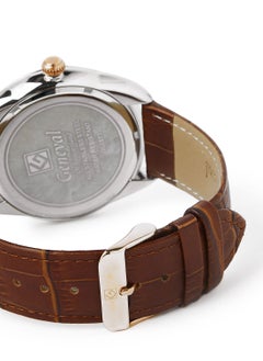 GENEVAL Leather Strap Analog Wrist Watch GL1513CRWO - 44mm - Brown  - Image 4