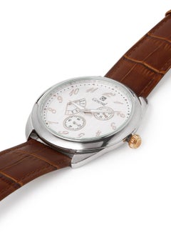GENEVAL Leather Strap Analog Wrist Watch GL1513CRWO - 44mm - Brown  - Image 2