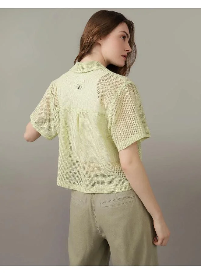 امريكان ايجل AE Cropped Cabana Shirt