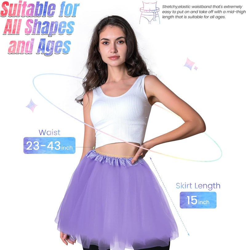 Simplicity Women's Adult Classic Elastic 3 or 4 Layered Tulle Tutu Skirt - Image 2