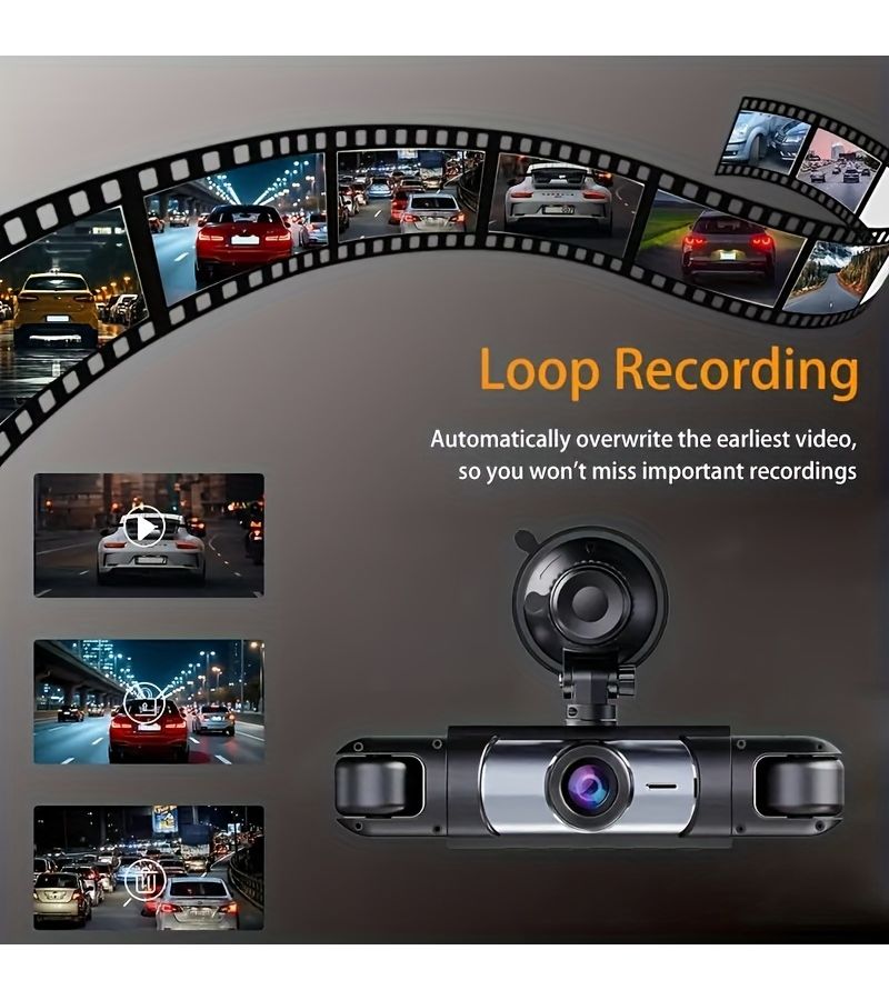 3 Channel 1080P HD Car Recorder Front 720P Left Right With 64GB Card - Image 3