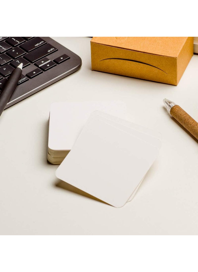 ZOOYOO ZOOYOO Blank Cardboard paper Message Card Business Cards Word Card DIY Tag Card 100 PCS 275 X 275 inch White  - Image 3