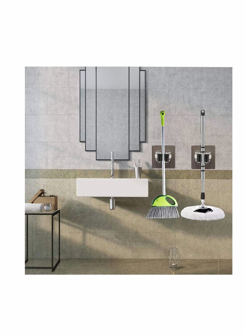 Excefore حامل مكنسة، FuYamp 8 عبوة مشابك مكنسة حائطية ثقيلة قابلة للتعليق، رف تخزين مكنسة، خطاطيف، أداة تنظيم لطيفة للخزانة والمطبخ والحديقة... - Image 3