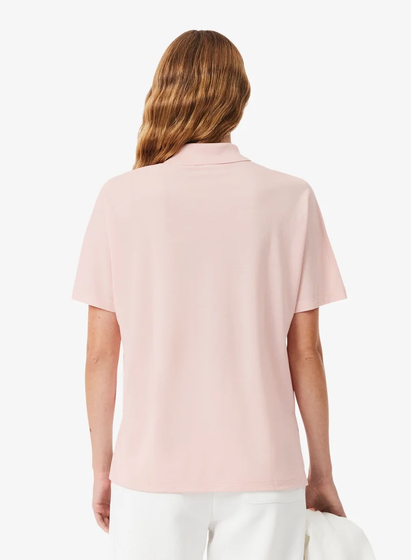 Lacoste  Relaxed Fit Fluid Pique Polo Shirt for Women | Best Price UAE