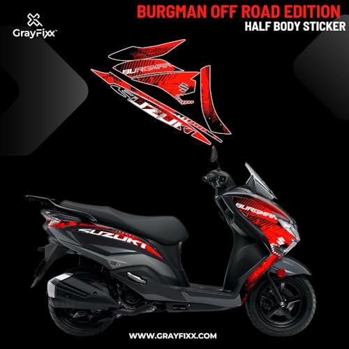 Grayfixx Off Road Edition Half Body Sticker for Burgman - Image 2