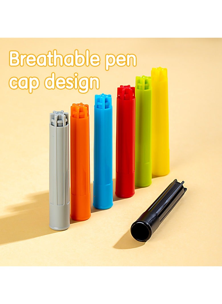 Deli EC10013 COLORUN Washable Felt Pen, Round Barrel, Fiber Conical Tip 1.0-1.2mm, 18 Colors - Image 3