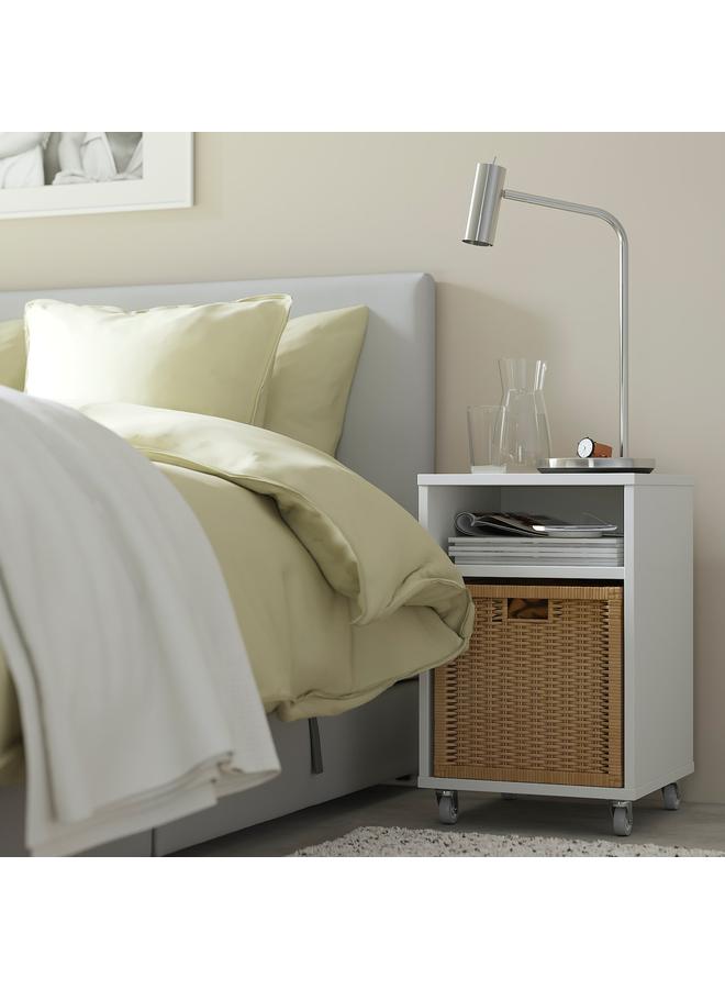 Zaboon Bedside Table, White, 37X37 Cm - Image 4