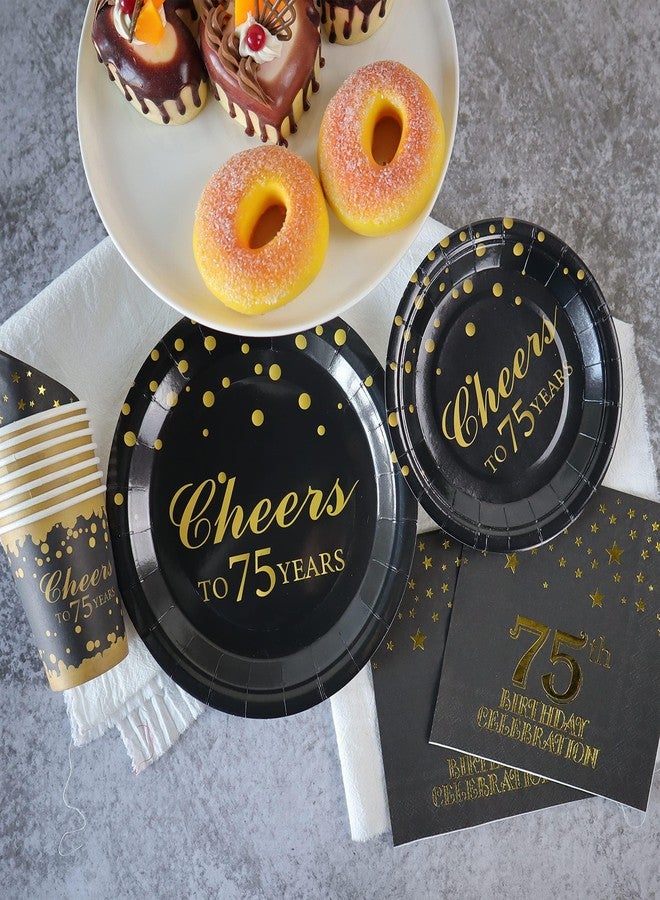 Pandecor Birthday Party Plates and Napkins Party Supplies Set Serve up to 20 Guests (75 years old) - Image 3