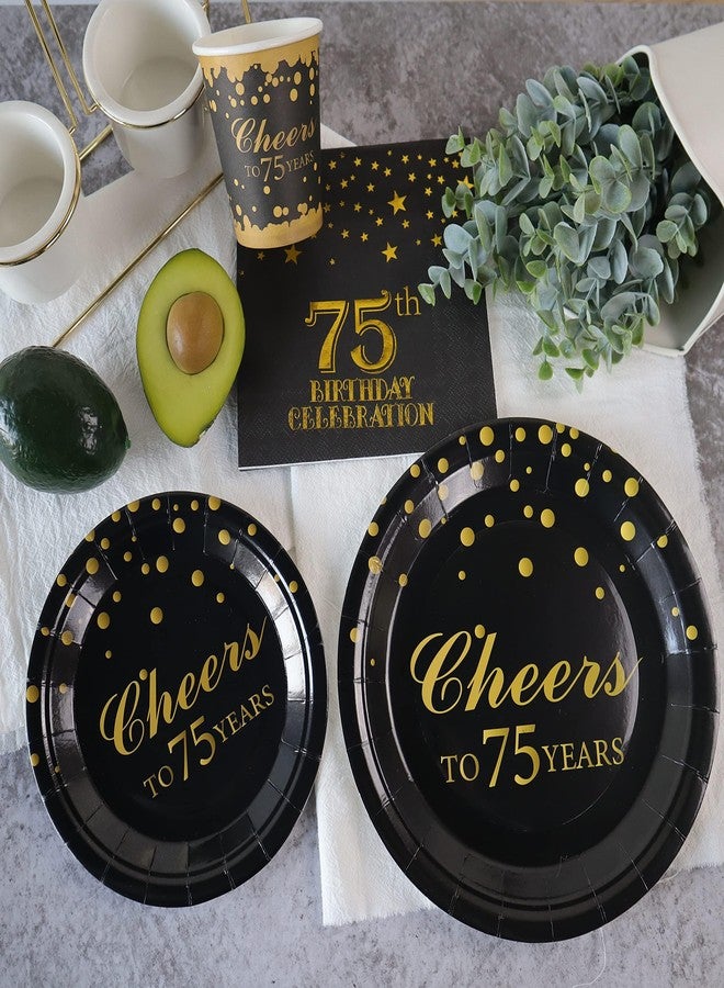 Pandecor Birthday Party Plates and Napkins Party Supplies Set Serve up to 20 Guests (75 years old) - Image 5