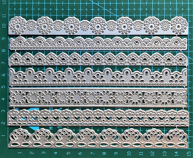 ZbFwmx Metal Cutting Dies 7 Vintage Lace Borders Edge Embossing Stencil Die Cuts for Card Making DIY Scrapbook Album Decoration 7 Lace Edge