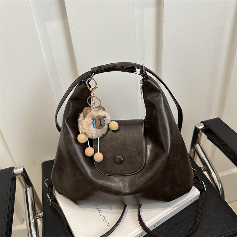 Vintage Women's Shoulder Tote Bag, Large Capacity, 2026 Winter - Image 5